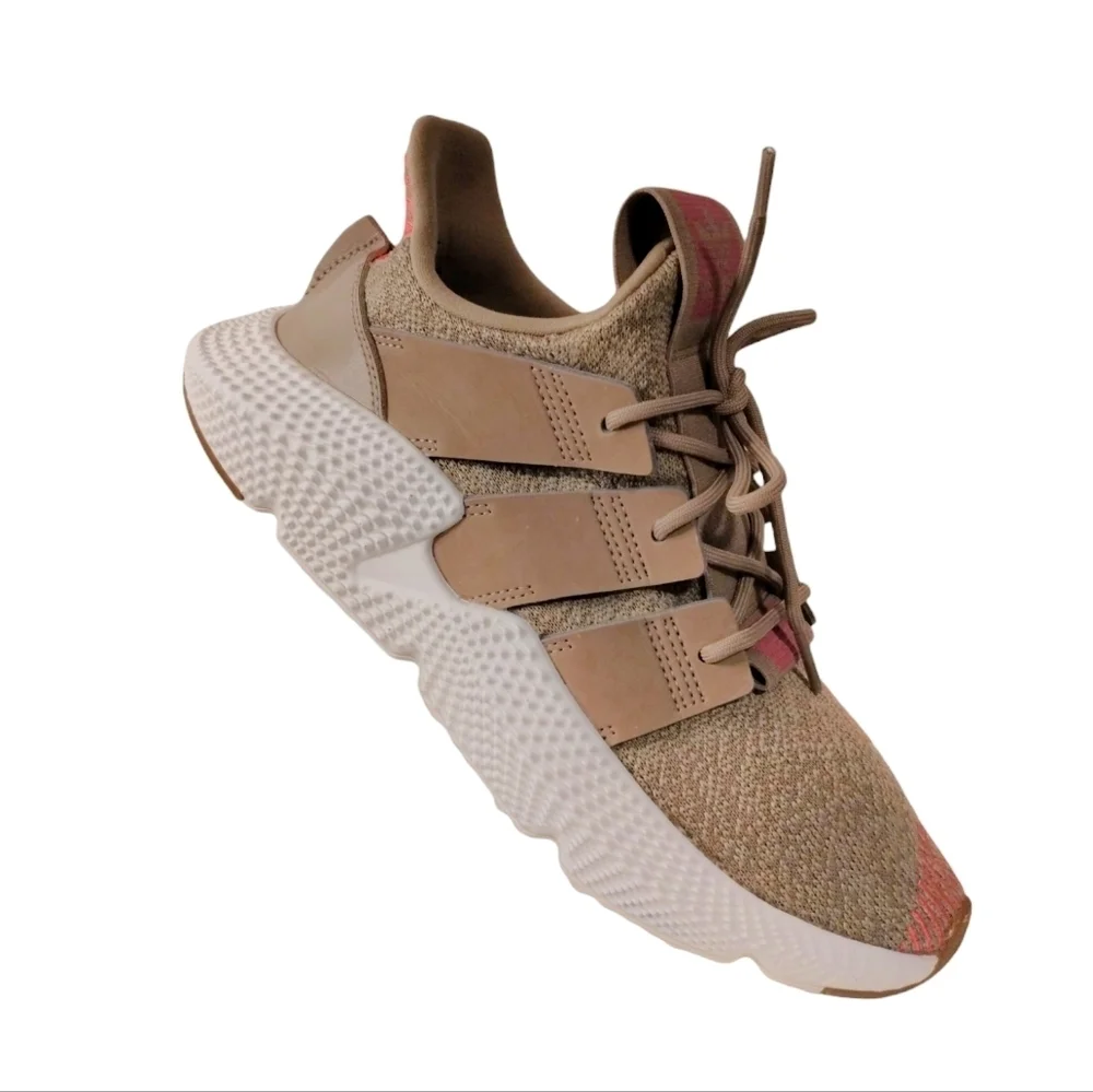 Adidas PROPHERE Athletic‎ Gym Run Men 7 /Women 8.5 Khaki/Pink Chunky Platform